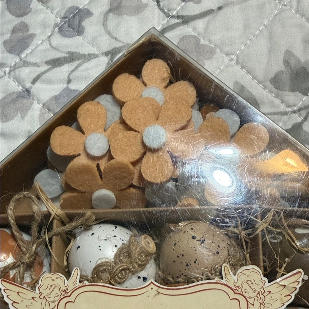 Brown and White Easter Egg Decor Set - Picture 2 of 6